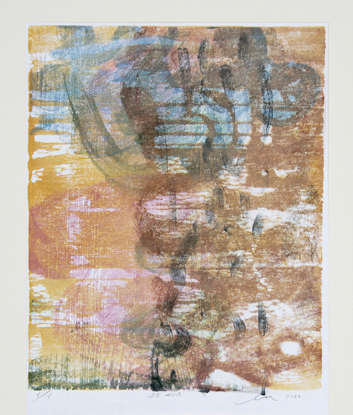 25 avril n 1 Monotype on wood
